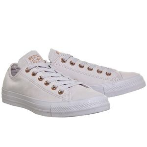 converse leather white rose gold